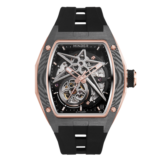 Minber JC 9108 Black & Rose Gold