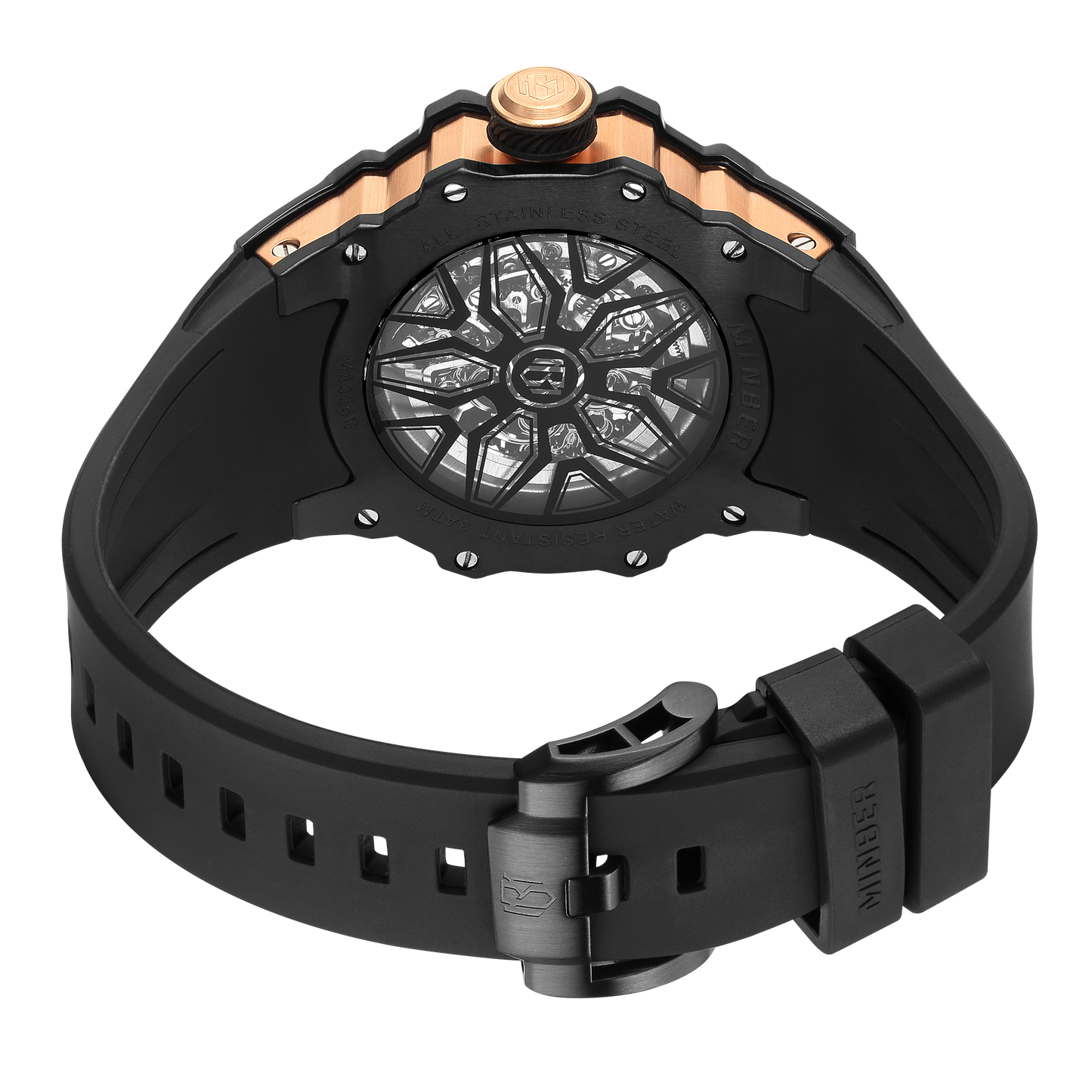 Minber JC 8005 Black & Rose Gold