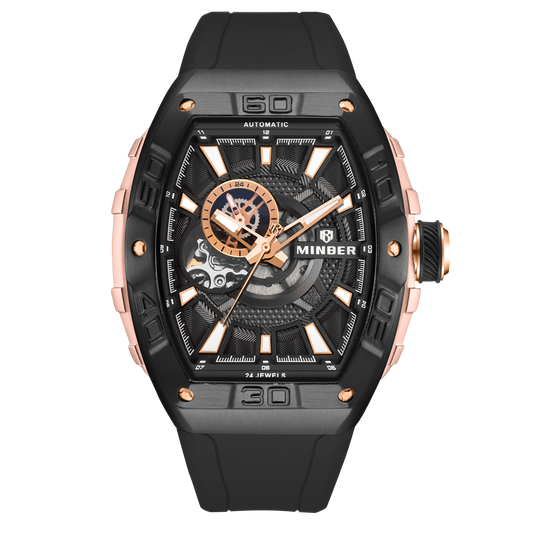 Minber JC 9006 Black & Rose Gold